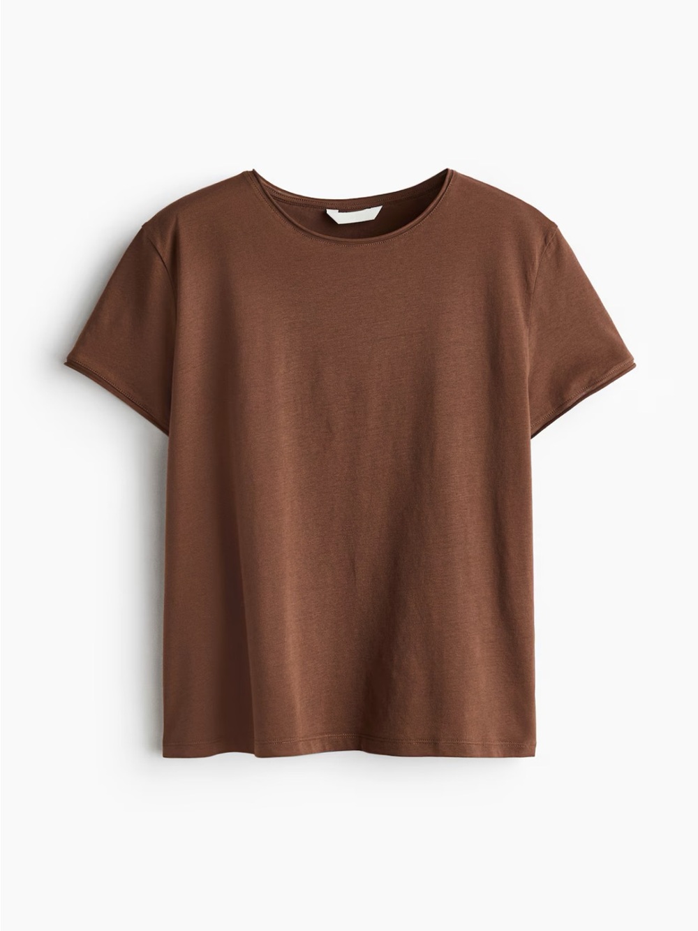 H&M Women's Chocolate Brown Short-Sleeve Crewneck Tee